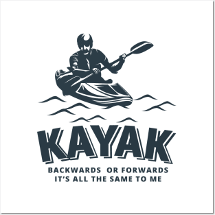 FUNNY KAYAK T-SHIRT PALINDROME  KAYAKING JOKE Posters and Art